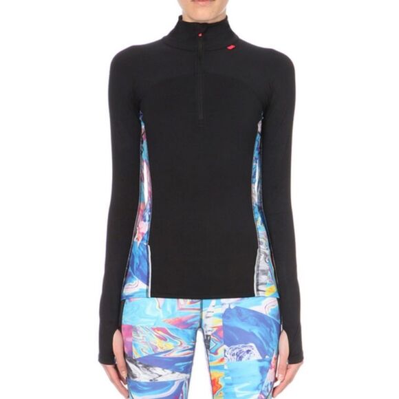 Sweaty Betty Chill Resist 1/4 Zip Running Abstract Fitted Top - Picture 1 of 7